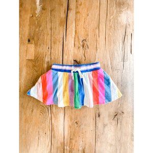 Mini Boden Rainbow Striped Skort, Size 2-3Y